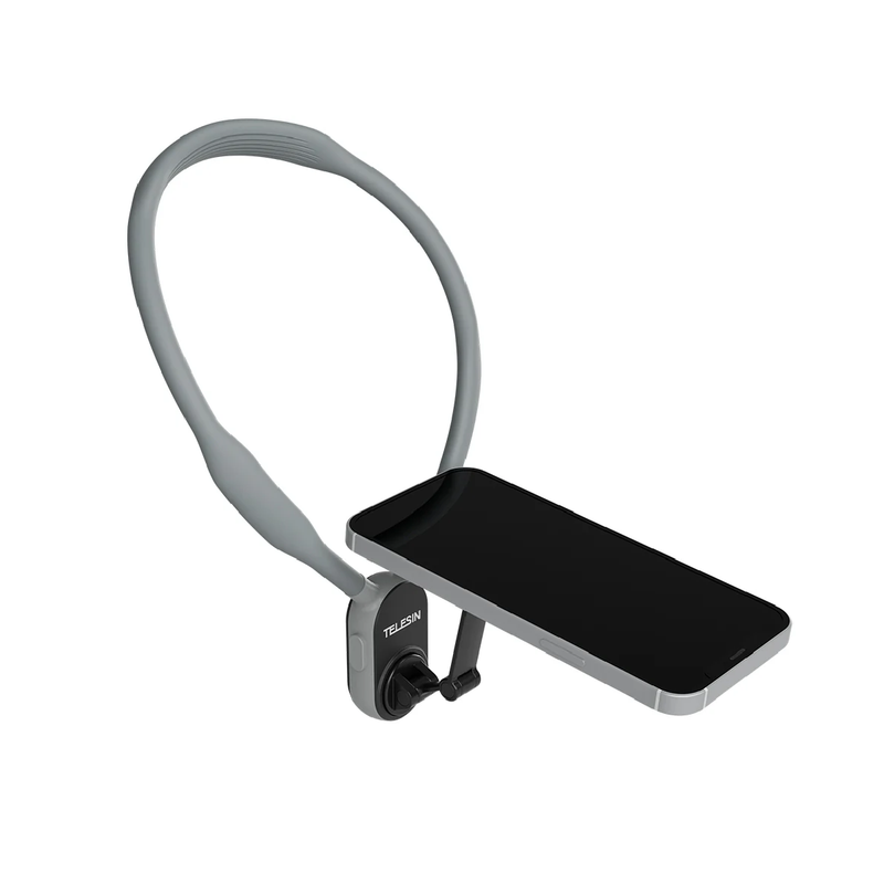 Telesin Magnetic Neck Holder Mount for Action Cameras & Phones - Gray