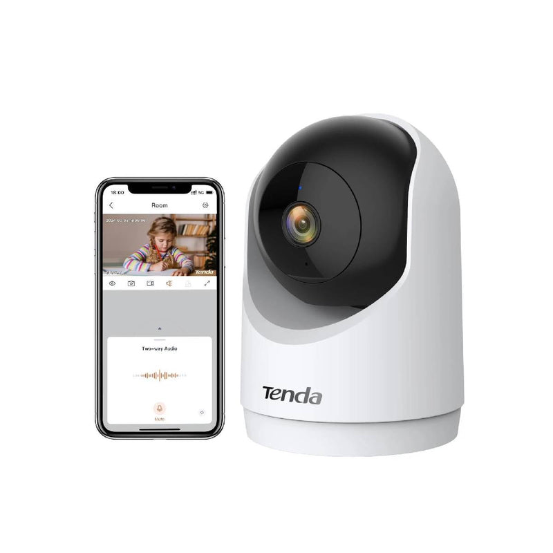 Tenda CP3 Wi-Fi 6 Security Pan - Tilt 3MP Quad HD 2K Camera - White