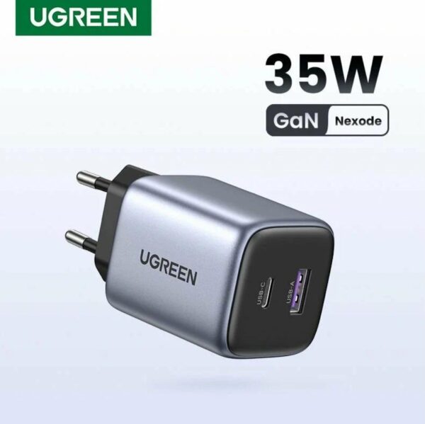 UGREEN Nexode 2-Port, 35W GaN Fast Charger - CD350  - Space Grey