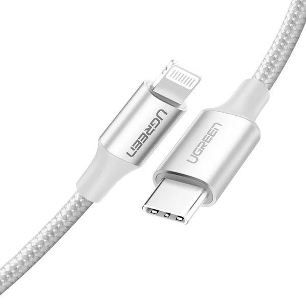 Ugreen USB-C to Lightning Cable Braided 2m - 70525 - Silver