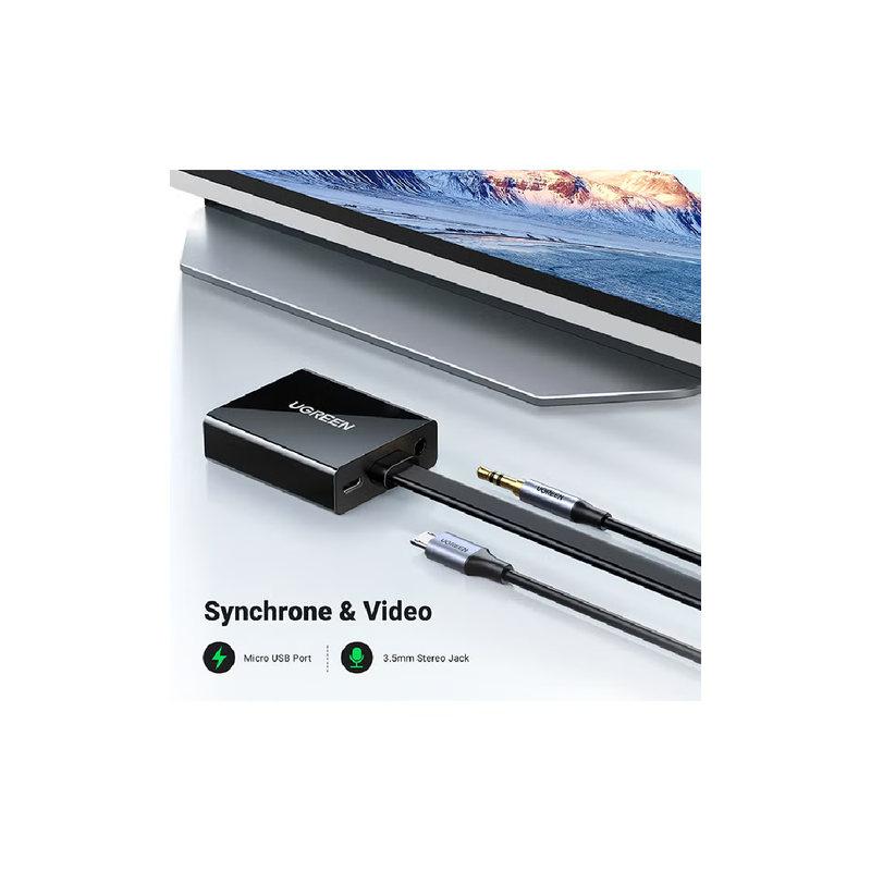Ugreen HDMI to VGA Converter 25cm - Black