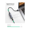 يوجرين محول إيثرنت USB إلى RJ45، خامة ألومنيوم - رمادي