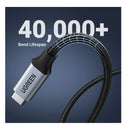 Ugreen US372 USB-C  Male to USB-C  Female Gen 2 Extension Cable 1 m - Dark Gray