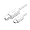 Ugreen 40417 US241 USB-C to USB 2.0 Type-B Printer Cable 1.5m -White