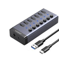 Ugreen CM481 USB-C 7 – Port USB-A 3.0 Hub DC 12V –Grey