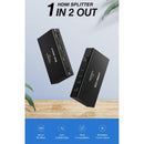 موزع من يوجرين HDMI  CM619، منفذ واحد في منفذين (40201EU) - أسود