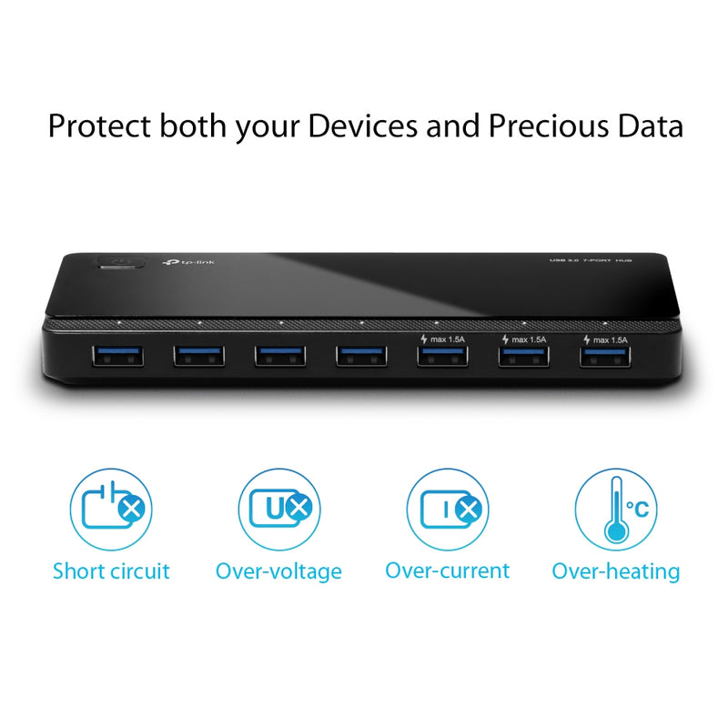 TP-LINK USB 3.0 7-Port Hub - UH700 - Black