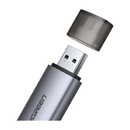 يوجرين قارئ بطاقات لبطاقات SD / micro SD على منفذ USB-A 3.0 / USB-C 3.0 - رمادي