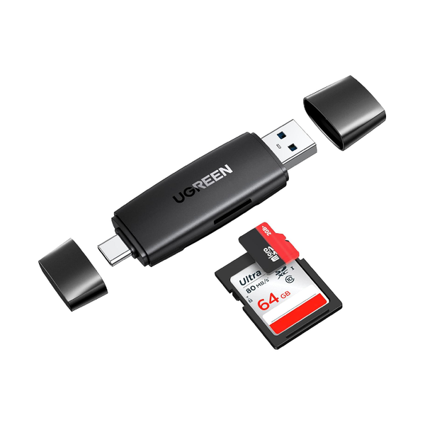 Ugreen USB 3.0 Multifunction Card Reader - Black