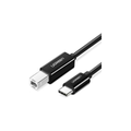 Ugreen USB-C Male to USB-B 2.0 Male Printer Cable ABS Plastic Case 1m - Black