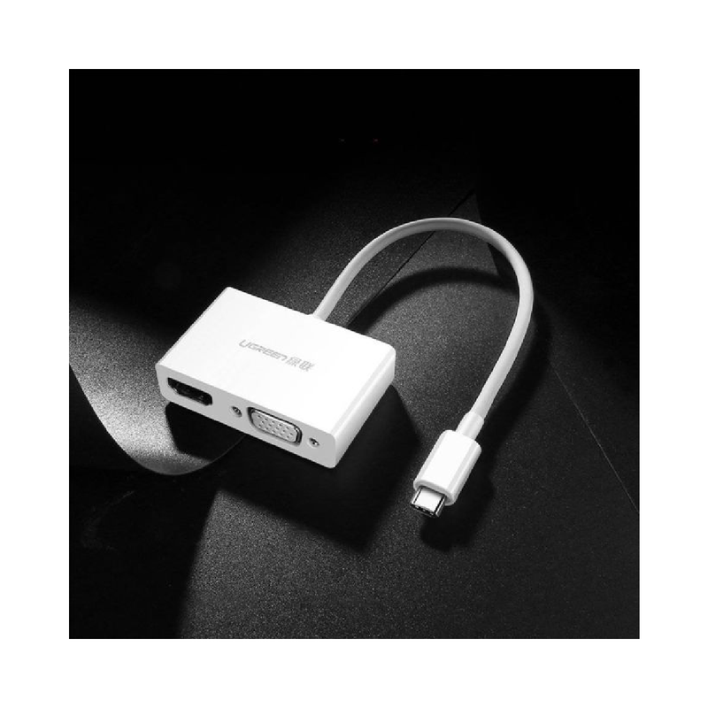 Ugreen USB Type C to HDMi-VGA Converter - White