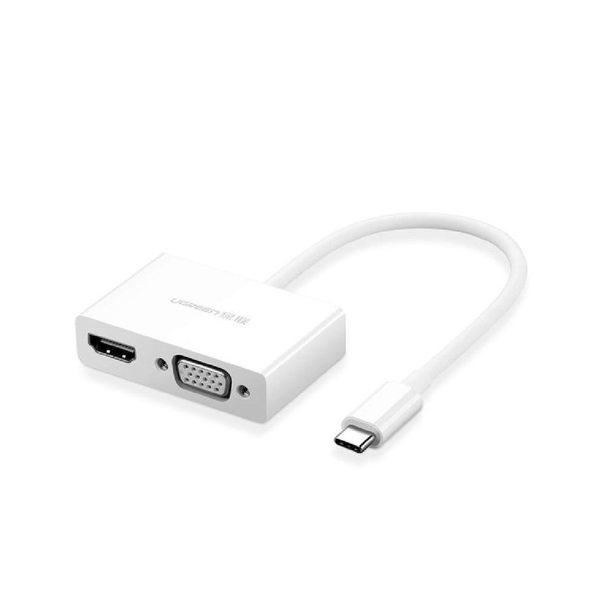Ugreen USB Type C to HDMi-VGA Converter - White