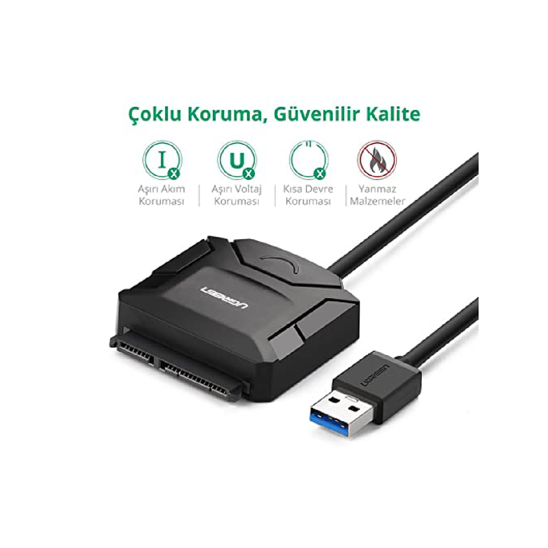 Ugreen USB 3.0 to Sata Hard Drive Adapter - Black