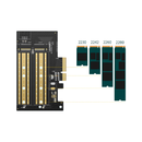 يوجرين بطاقة توسعة M.2 SATA + M.2 NVMe إلى PCI-E 3.0 X4 - أسود
