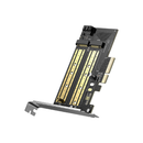 يوجرين بطاقة توسعة M.2 SATA + M.2 NVMe إلى PCI-E 3.0 X4 - أسود