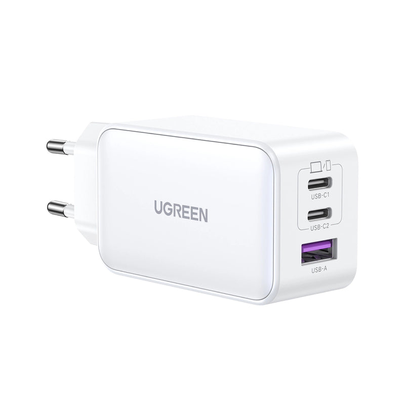 Ugreen Nexode 65W USB-C GaN Charger - 3 Ports Wall Charger - White