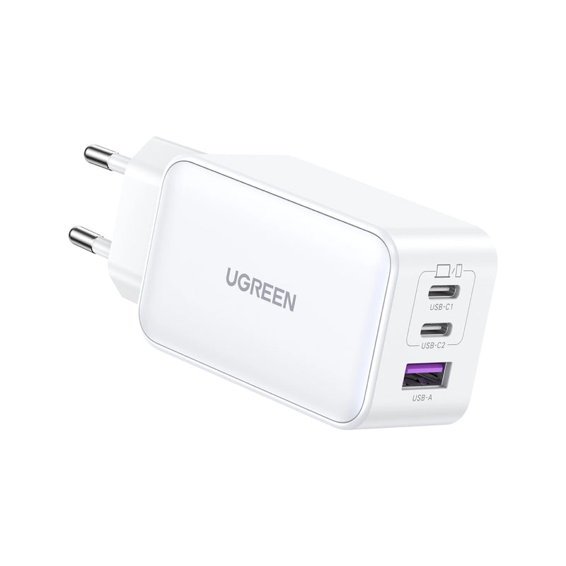 Ugreen Nexode 65W USB-C GaN Charger - 3 Ports Wall Charger - White