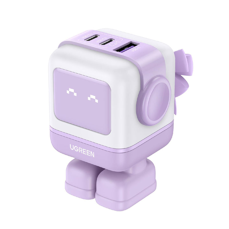 Ugreen Nexode RG 65W 3-Port Robot Gan Fast Charger - Purple