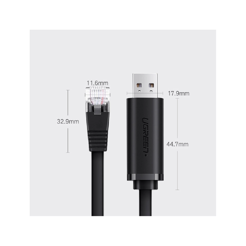Ugreen USB to RJ45 Console Cable 1,5m - Black