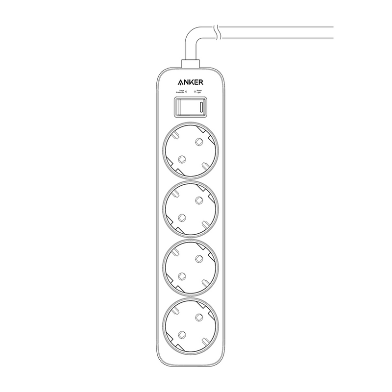 Anker Power Strip (4-in-1), A9143L21 - White