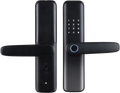 Lezn Smart Lock D01 With Fingerprint and Password, Anti-theft alarm - MATTE GRAY BLACK