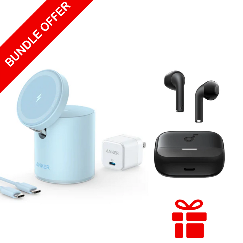 Anker 623 Magnetic Wireless Charger + Anker Soundcore K20i Bluetooth Earphone Free Gift 🎁