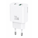 شاحن سريع بمنفذين A+C طراز Usams CC317 T65 33W