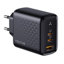 فولت مي شاحن حائط Revo 67 بثلاثة منافذ C+C+A وتقنية GaN وبقدرة 67 واط بتقنية توصيل الطاقة (PD)
