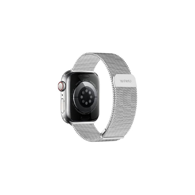 WIWU Minalo Stainless Steel WatchBand For iWatch 42-44MM, Comfortable, Durable - Silver 2