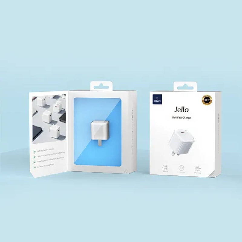 شاحن WiWU Jello 30W PD GaN سريع Wi-U017- أبيض