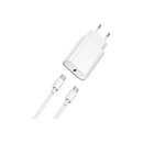 ويوو شاحن سريع كابل 20وات USB-C إلى USB-C - أبيض