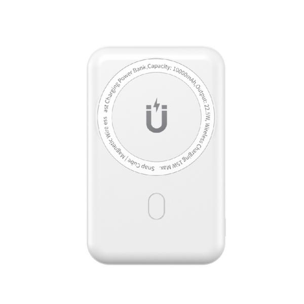Wiwu Snap Cube Magnetic Wireless Power Bank 10000mAh - White