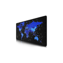 World Map Gaming Mouse Pad Anti Slip Base Easy to Clean Locking Edge - Black