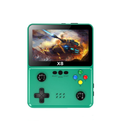اكس8 وحدة تحكم ألعاب، مشغل ألعاب محمول بشاشة اي بي اس مقاس 4 بوصات وعصا تحكم مزدوجة و10 محاكيات للألعاب