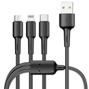 Yesido CA41 Cable 3IN1 USB-C Charging 2.4A - Black