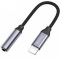 Yesido YAU21 Cable Audio Adapter IP to 3.5mm Headphone - Gray