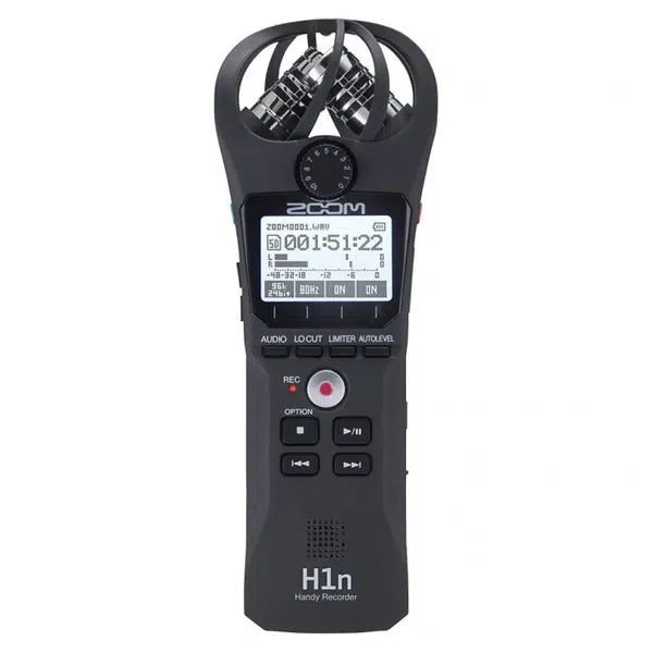 Zoom H1n Portable Handy Recorder with Onboard X/Y Microphone - 220RC - Black