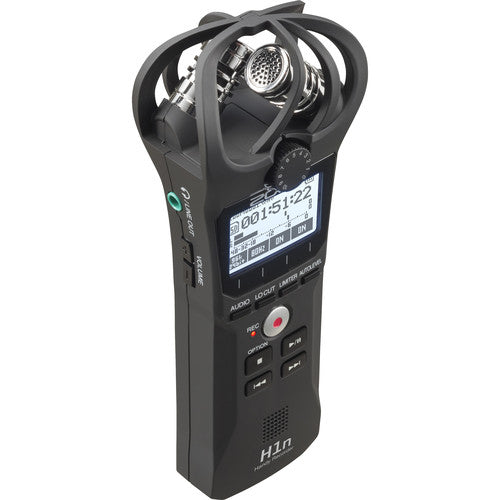 Zoom H1n Portable Handy Recorder with Onboard X/Y Microphone - 220RC - Black