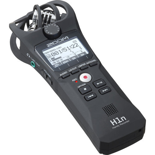 Zoom H1n Portable Handy Recorder with Onboard X/Y Microphone - 220RC - Black