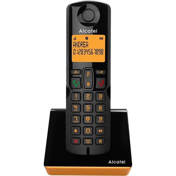 Alcatel S250 Cordless Telephone - Black/Orange