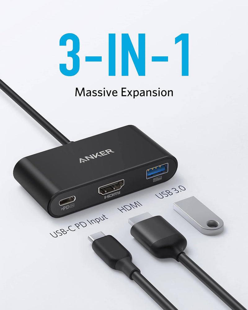 Anker PowerExpand 3 in 1 USB-C PD Hub, A8339HA1 - Black