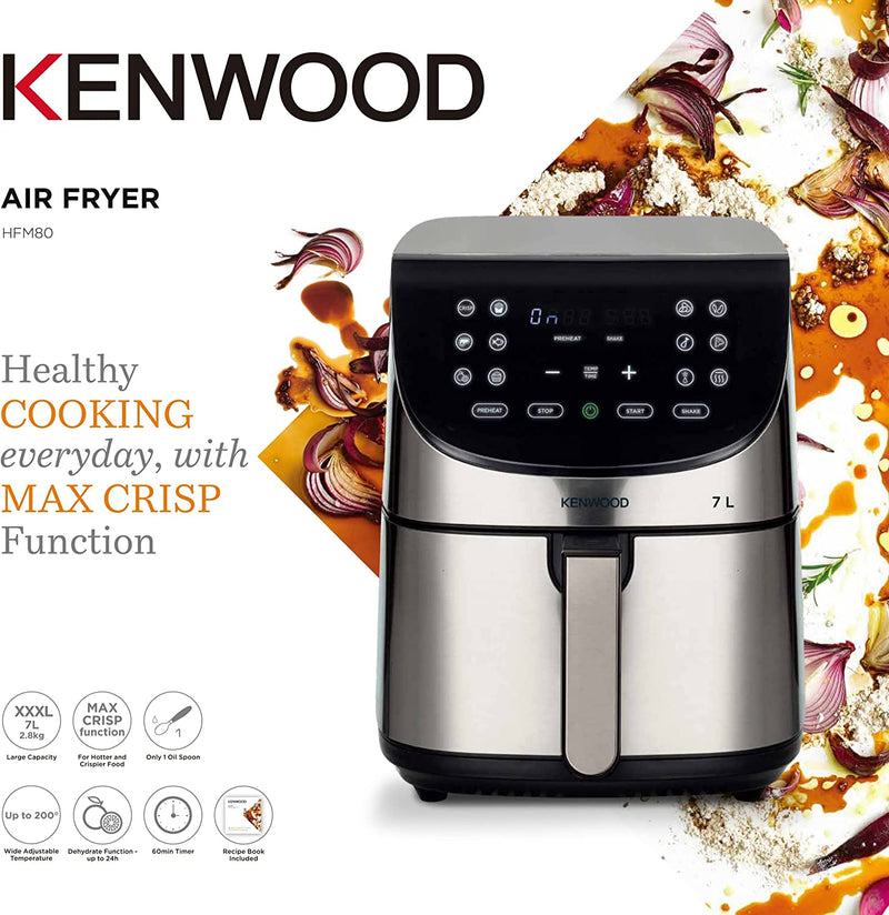 Kenwood Air fryer - 7 liter -1800 watt - HFM80 - Silver