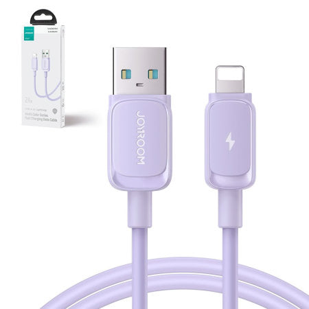 Joyroom USB to Lightning 1.2m Charge and Sync Cable, Compatible with all lightning devices - S-AL012A14 - Purple