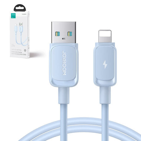 Joyroom USB to Lightning 1.2m Charge and Sync Cable, Compatible with all lightning devices - S-AL012A14 - Blue