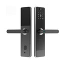Lezn Smart Lock K80 With Fingerprint and Password, Anti-Theft Alarm - Matte Black Frame