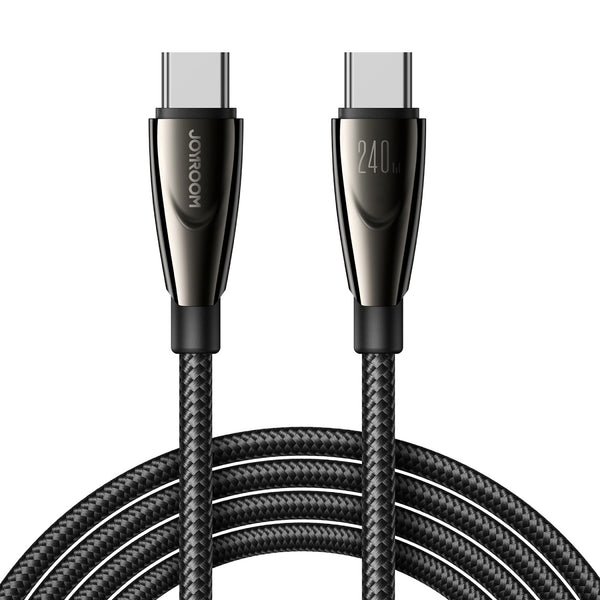 Joyroom Pioneer Series 240W Type-C to Type-C Fast Charging Data Cable, 1.2M - SA31-CC5 -Black