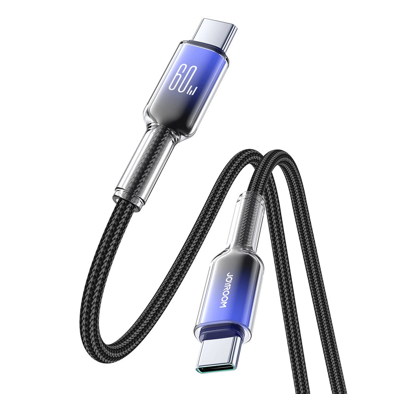 Joyroom Crystal Clear Series Fast Charging Data Cable, USB-C to USB-C,