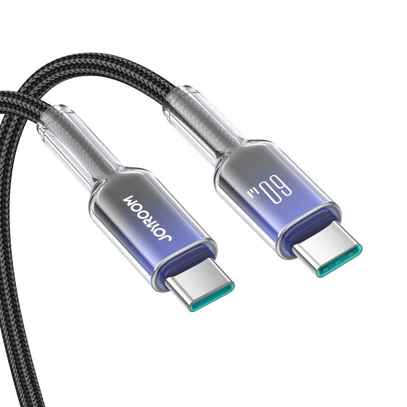 Joyroom Crystal Clear Series Fast Charging Data Cable, USB-C to USB-C,