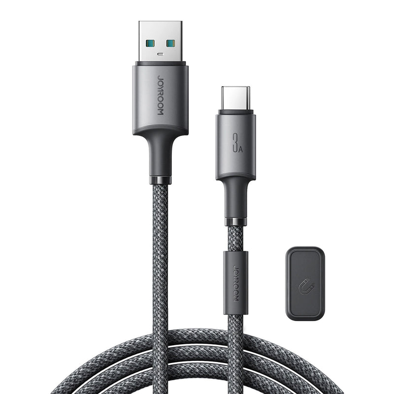 Joyroom Unlimited Series 3A, USB-A to USB-C Cable with Magnetic Organizer 1.2m - S-A50 - Grey