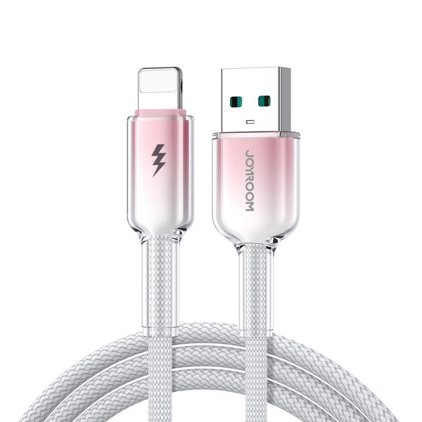 Joyroom Crystal Clear Series 3A USB-A to Lightning cable 1.2m - S-A42 - White